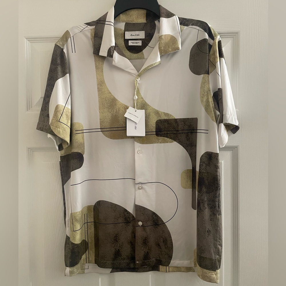 Men's Abstract Pattern Casual Golf Shirt